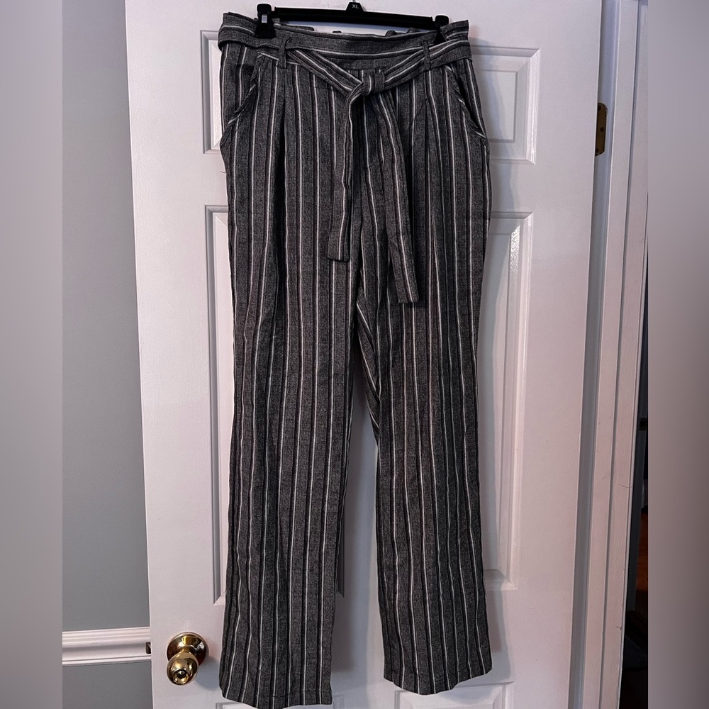 Hot Kiss Gray Striped Wide Leg Pants